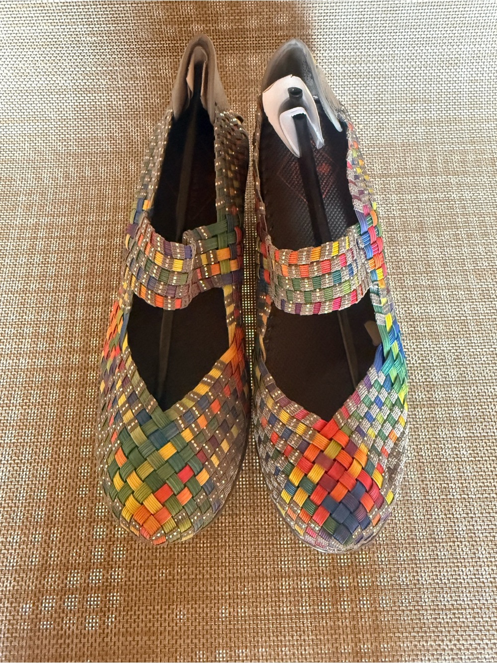 jcpenney Multicolor Woven Mary Jane Flats